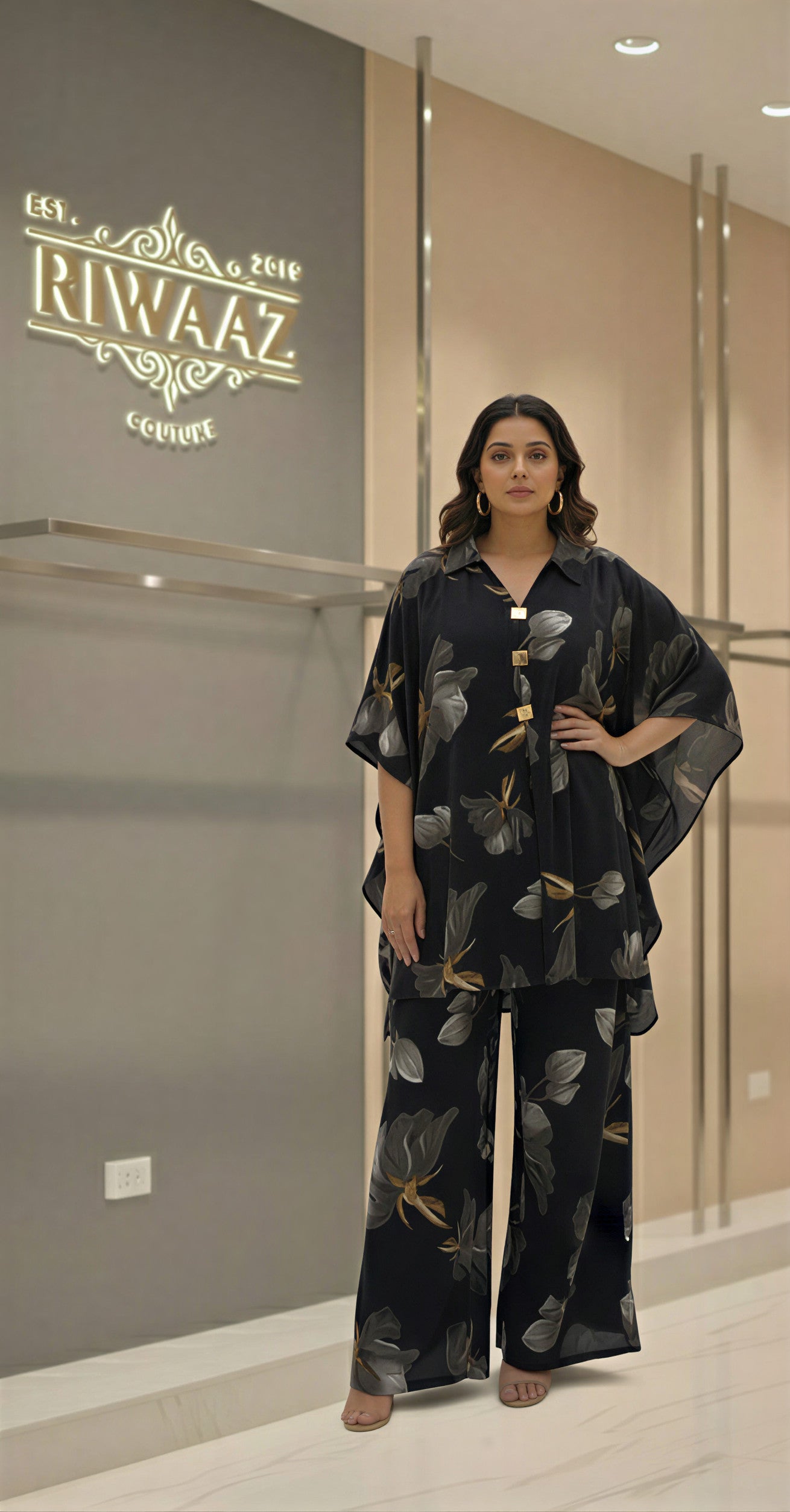 Rafaa Kaftan Style Imported Co-ord Set