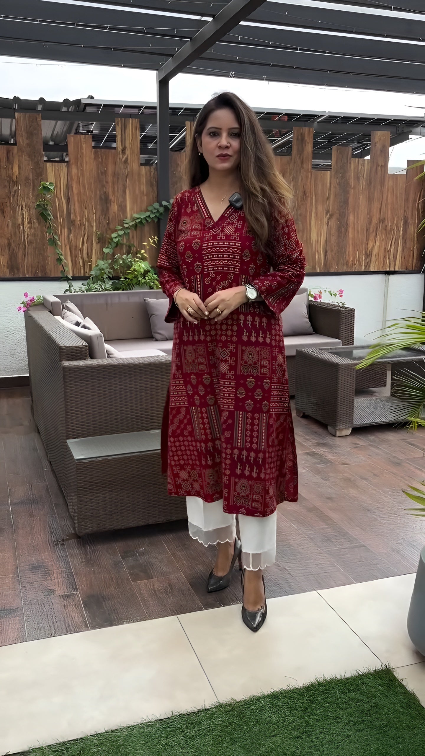 Kunika Ajrakh Print Cotton Kurta