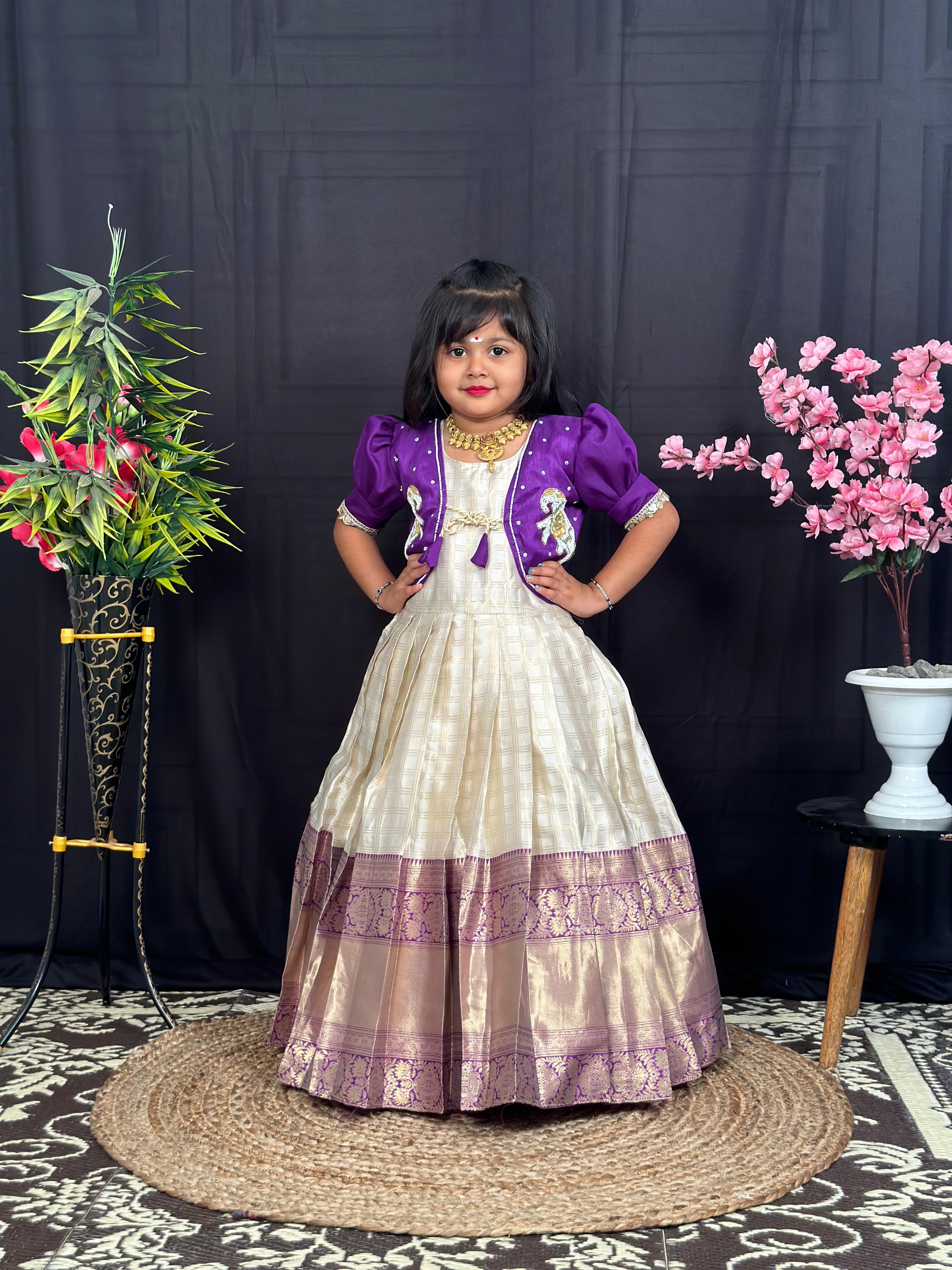 Admirable Pure Banarasi Silk Gown With HandWorked Koti