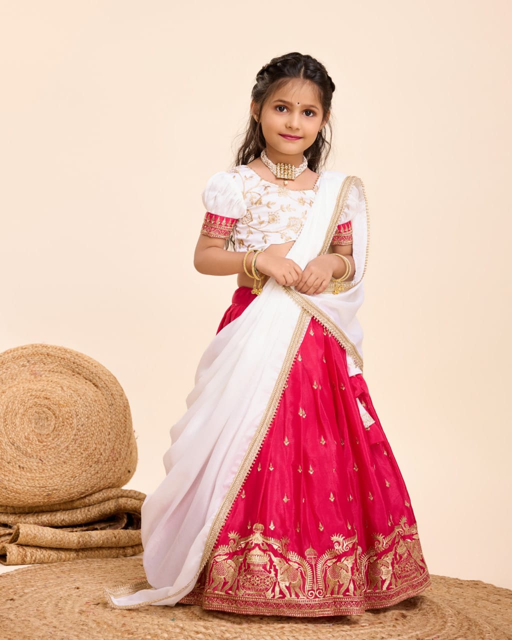 Radiant Soft Chinnon with Elephant Embroidery Work Lehengha Choli With Dupatta