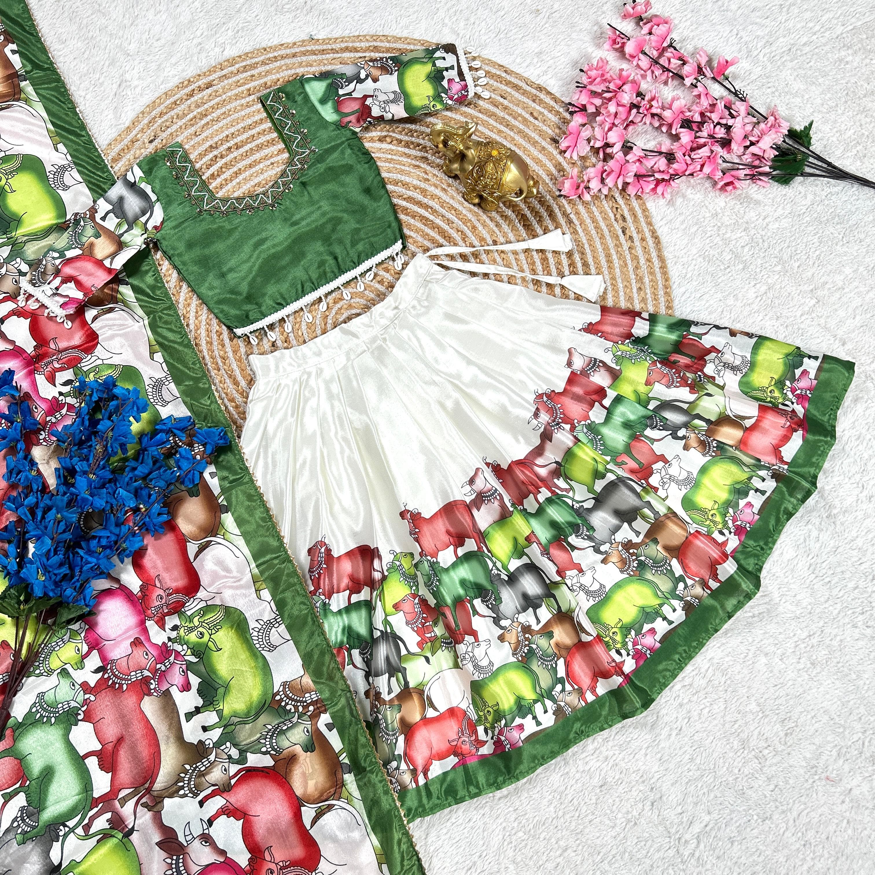 Innovative Dola Silk Lehengha Choli For Kid's