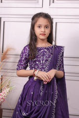 Chinon Silk Zari Weaving Flaired Elephant Lehenga And Zari Embroidered Designer Top