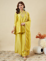 Elegant Embroidered Kurta Palazzo Set