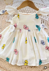 Premuim Cotton Butterfly Summer Kids Frock