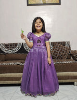 Exquisite Swarovski Work Pure Silk Gown in 4 Beautiful colors For Kids