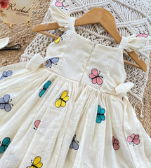 Premuim Cotton Butterfly Summer Kids Frock