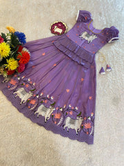 Stunning Soft Crush With Pichwai Colourful Embroidery Work Lehengha Choli