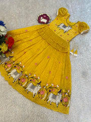 Stunning Soft Crush With Pichwai Colourful Embroidery Work Lehengha Choli