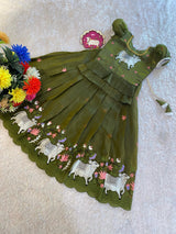 Stunning Soft Crush With Pichwai Colourful Embroidery Work Lehengha Choli