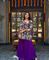 Effortless Trending Floral Printed Top and Plazzo for Women