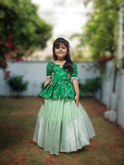 Glamorous Embroidery Work Top With Full Flair Lehengha