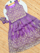 Nitya Gold Crush Embroidery Work With Lahenga Choli