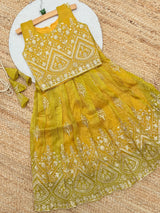 Nitya Gold Crush Embroidery Work With Lahenga Choli