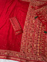 Effortless Elegance Eeets Vibrant Vharm with This Designer Ajrakh Printed Beauty