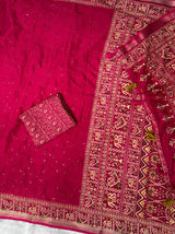 Effortless Elegance Eeets Vibrant Vharm with This Designer Ajrakh Printed Beauty