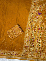 Effortless Elegance Eeets Vibrant Vharm with This Designer Ajrakh Printed Beauty
