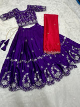 Flamingo Pure Heavy Chinon Silk Lehengha Choli With Dupatta