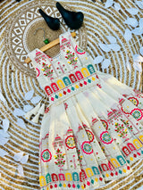 Pearlesecnt Pure Cotton Embroidery work Lahengha with Top for kids