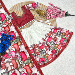 Innovative Dola Silk Lehengha Choli For Kid's