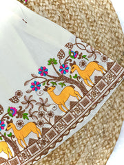Stunning Pure Cotton Deer Embroidered Kids Lehenga and Top