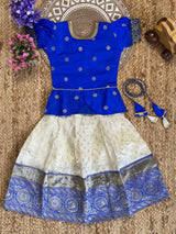 Ananya Pure Lichi Silk Kids Onam Lahenga-Top