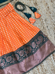 Attractive Kanjivaram silk Lehenga With Top