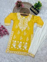 Chikankari Work Kids Kurta pant