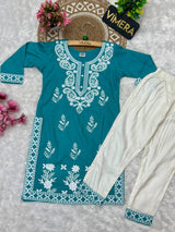 Chikankari Work Kids Kurta pant