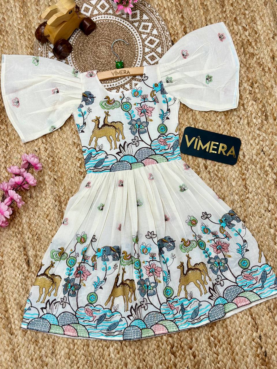 FISH&KIDS 〈FLOWERS PATCHWORK DRESS〉 FISH & KIDS ワンピース 2-3Y