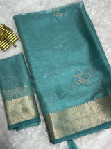 Gulabo Vibrant Charm With This Designer Nc Satin Pearl Work Saree With Blouse