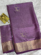 Gulabo Vibrant Charm With This Designer Nc Satin Pearl Work Saree With Blouse