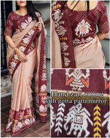 Traditional Tusser Cotton Silk Saree With Blouse