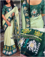 Traditional Tusser Cotton Silk Saree With Blouse