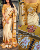 Traditional Tusser Cotton Silk Saree With Blouse
