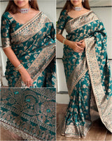 Elegant,Banarasi Silk Saree With Blouse