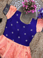 New Onam Special Tradtional Kerala Silk Kids Pattu Pavadai Gown
