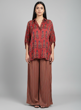 Taana Ajrakh Print Kaftan shirt cord-set